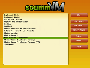ScummVM Game Menu
